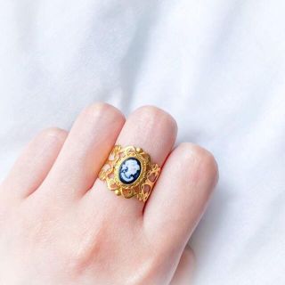 ロキエ(Lochie)の୨୧ Vintage rétro Gold Cameo Lace Ring(リング)