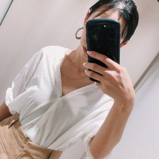 トゥデイフル(TODAYFUL)のtodayful 大人気　collarless voile shirts(シャツ/ブラウス(半袖/袖なし))