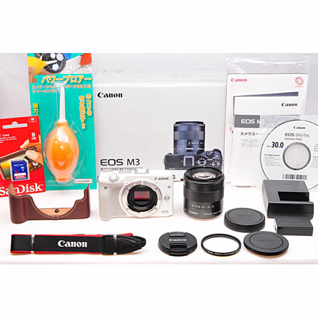 ✨極上級✨Canon EOS M3 レザーカバー付き✨Wi-Fi&自撮り✨ | www