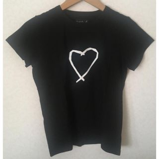 アニエスベー(agnes b.)のagnes b.　サラエボハートTシャツ　黒　新品未使用　Sサイズ(Tシャツ(半袖/袖なし))