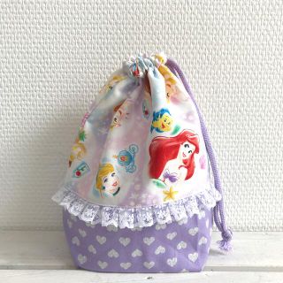 ラスト♡淡色グラデーション♡パープルハート ミニフリル  コップ袋(外出用品)