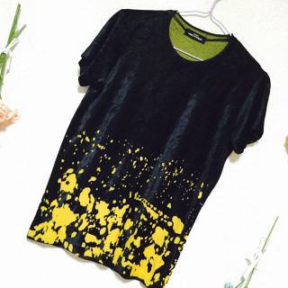 コムデギャルソン(COMME des GARCONS)のヴィンテージ ギャルソン トリコ ベロア オールド カットソー 美品 レア 黒(カットソー(半袖/袖なし))