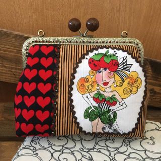 ♡handmade♡ロラライハリス がま口ポーチ 印鑑ケースプレゼント付きの ...