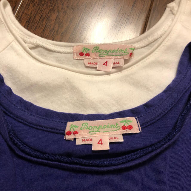 Bonpoint(ボンポワン)のTシャツ ボンポワン 4歳 2枚セット bonpoint 女の子 ベビー キッズ キッズ/ベビー/マタニティのキッズ服女の子用(90cm~)(Tシャツ/カットソー)の商品写真