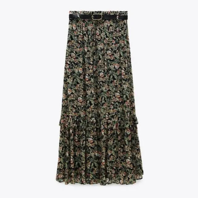 ZARA(ザラ)のZARA 花柄　マキシ丈スカート レディースのスカート(ロングスカート)の商品写真