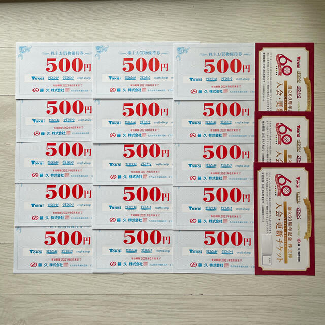 藤久　株主優待券7,500円分
