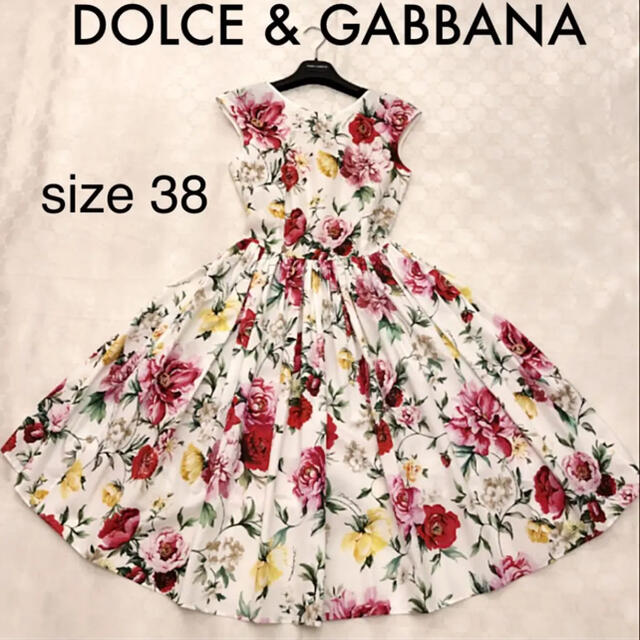 DOLCE&GABBANA - 【新品同様】DOLCE&GABBANA 花柄ワンピース 38サイズ ...