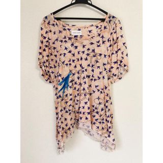 ツモリチサト(TSUMORI CHISATO)の美品！ ツモリチサト 半袖Tシャツ カットソー 青い鳥(カットソー(半袖/袖なし))