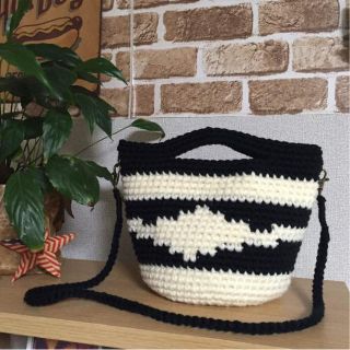 new♡ハンドメイドニットマルシェバッグ(バッグ)