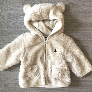 ベビーギャップ(babyGAP)のbabygap ブラナンベア　くまみみボアパーカー　70(トレーナー)