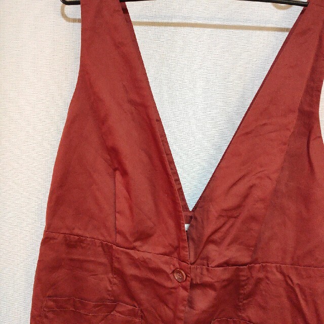 ikka(イッカ)のikka ❣ ジャンスカ ジャンパースカート 赤 オレンジ マタニティ 妊婦 レディースのワンピース(ロングワンピース/マキシワンピース)の商品写真