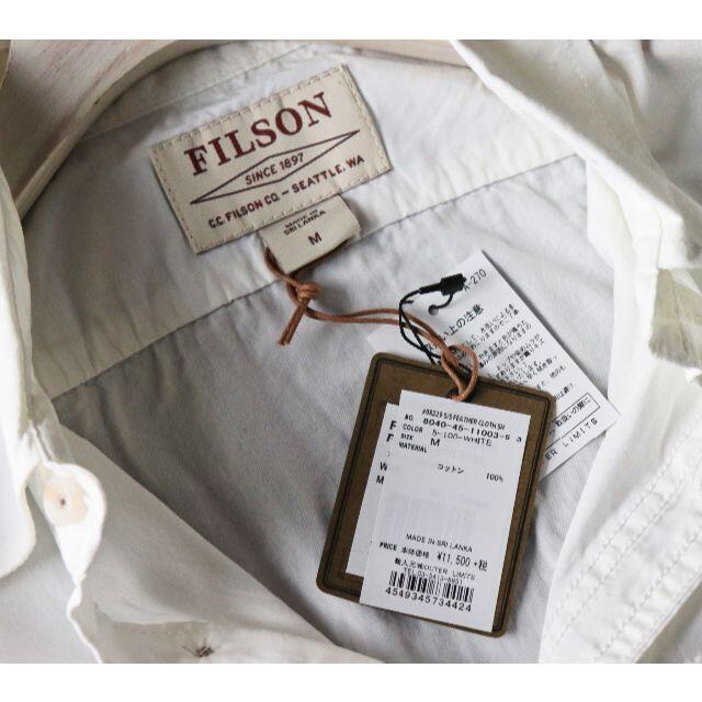 FILSON(フィルソン)の新品タグ付き【FILSON フィルソン】コットン 胸ポケット 半袖シャツ 白 M メンズのトップス(シャツ)の商品写真