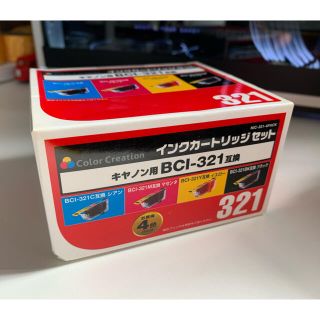 キヤノン(Canon)の【321】Canonプリンター　互換インクカードリッジセット　4色(オフィス用品一般)