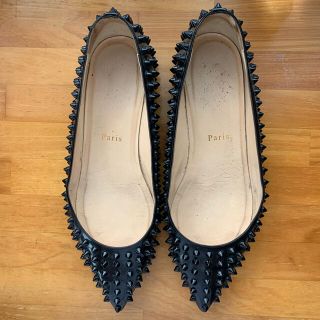 クリスチャンルブタン(Christian Louboutin)の値下げしました！【クリスチャンルブタン】スタッズフラットシューズ　38.5(バレエシューズ)