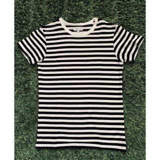 アニエスベー(agnes b.)の美品アニエス・ベー　ボーダーTシャツ　ブラック　XS 1度使用です。(Tシャツ/カットソー(半袖/袖なし))