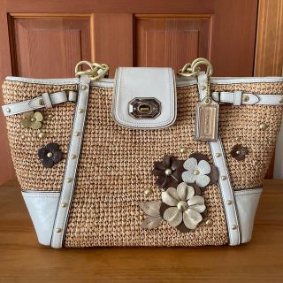 コーチ(COACH)のあいみな様専用　COACH カゴバック(かごバッグ/ストローバッグ)