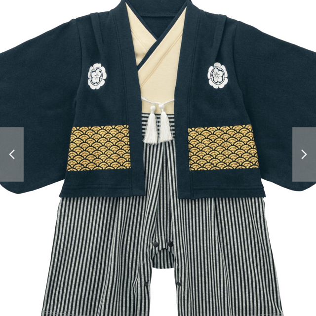 ベルメゾン(ベルメゾン)の男の子　袴ロンパース キッズ/ベビー/マタニティのベビー服(~85cm)(ロンパース)の商品写真