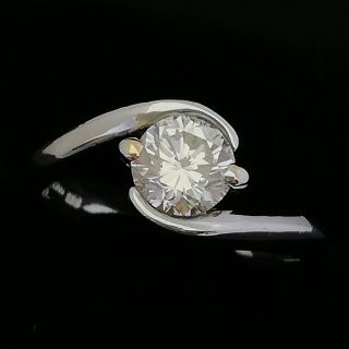 Pt900 & K18✨１粒✨ダイヤ✨1.022ct✨シンプル⭐デザインリング✨(リング(指輪))