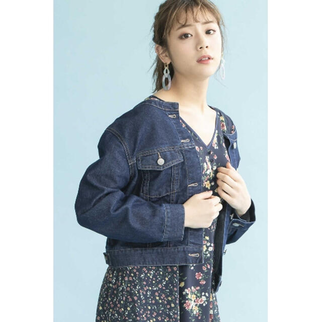 JILL by JILLSTUART(ジルバイジルスチュアート)のジルバイレースアップGジャン レディースのジャケット/アウター(Gジャン/デニムジャケット)の商品写真