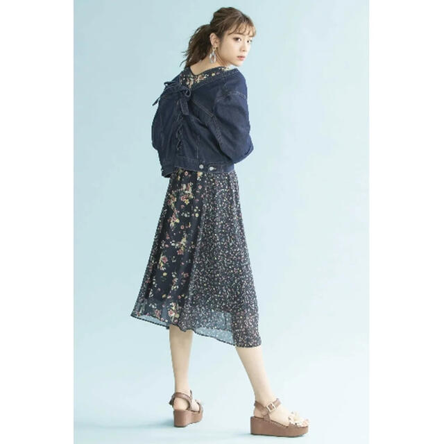 JILL by JILLSTUART(ジルバイジルスチュアート)のジルバイレースアップGジャン レディースのジャケット/アウター(Gジャン/デニムジャケット)の商品写真