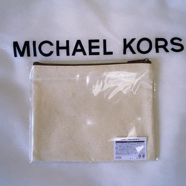 Michael Kors(マイケルコース)のマイケルコース　キャンバス　ポーチ　無地　非売品　ノベルティ レディースのファッション小物(ポーチ)の商品写真