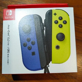 ニンテンドースイッチ(Nintendo Switch)の新品！ジョイコンブルー ネオンイエロー(家庭用ゲーム機本体)