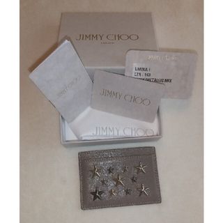 ジミーチュウ(JIMMY CHOO)の［極美品］ 箱付 JIMMY CHOO ジミーチュウ カードケース スタッズ(名刺入れ/定期入れ)