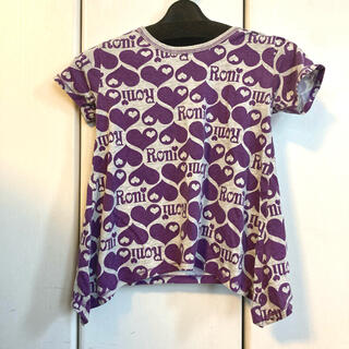 ロニィ(RONI)のRONI 紫色　ハート柄Tシャツ(Tシャツ/カットソー)