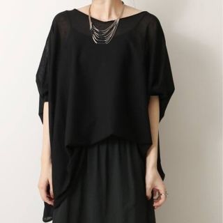 プラージュ(Plage)のsheer knit ポンチョ(カットソー(長袖/七分))