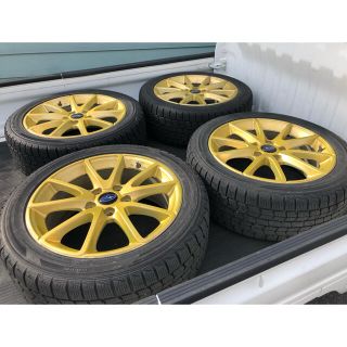 スバル(スバル)の希少　スバル純正　ゴールド　215/50R17   4本セット(タイヤ・ホイールセット)