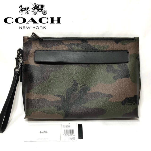 【新品】COACH コーチ カモフラージュ ポーチ クラッチバッグ