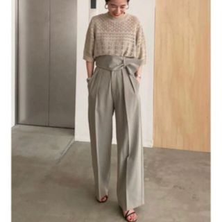 ステュディオス(STUDIOUS)のclane  クラネWIDE BELT PANTS ワイドベルトパンツ (カジュアルパンツ)