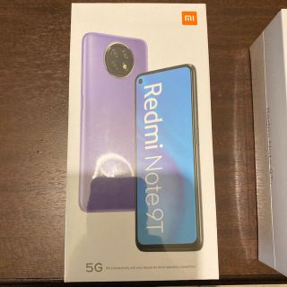 ソフトバンク(Softbank)のRedmi Note 9T 5G ブラック A001XM SIMフリー 未開封2(スマートフォン本体)