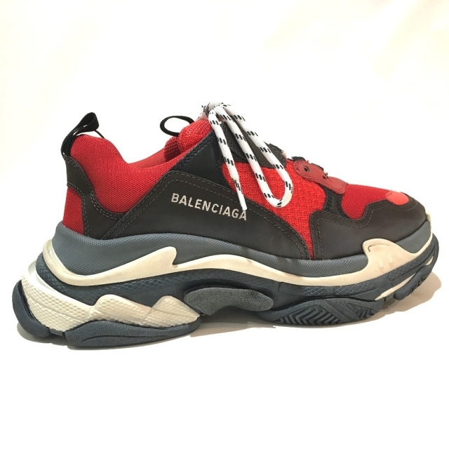 バレンシアガ BALENCIAGA Triple S shoes 516440 トリプルS トレーナー スニーカー キャンバス ルージュ  ルージュ/ノアール 未使用