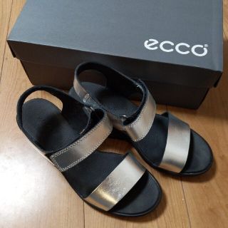 ecco サンダル　シルバー　サンダル　37(サンダル)