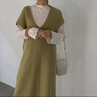 willfully knit kaftan 2way vest OP (ロングワンピース/マキシワンピース)