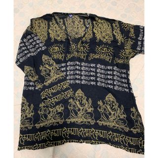 【値下げ】アジアン　ガネーシャ　シャツ(Tシャツ/カットソー(七分/長袖))