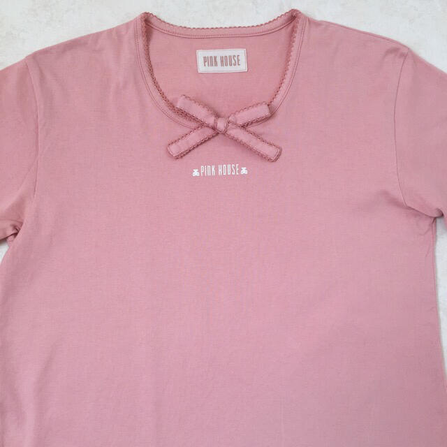 PINK HOUSE(ピンクハウス)のピンクハウス PINK HOUSE Tシャツ くま りぼん レディースのトップス(Tシャツ(半袖/袖なし))の商品写真