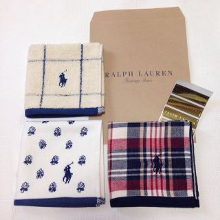 ラルフローレン(Ralph Lauren)のギフトに♪ラルフローレン タオルハンカチ(ハンカチ/ポケットチーフ)