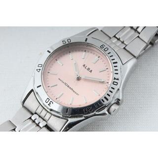 セイコー(SEIKO)のSEIKO　セイコー　アルバ　V501-0BJ0　ピンク文字盤（N00036）(腕時計)