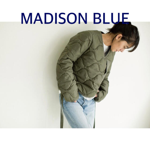 レディース【MADISON BLUE】キルティングプルオーバージャケット/カーキ/02