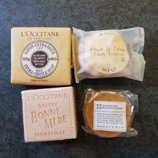 ロクシタン(L'OCCITANE)のロクシタン シアソープ ミルク他　四個(ボディソープ/石鹸)