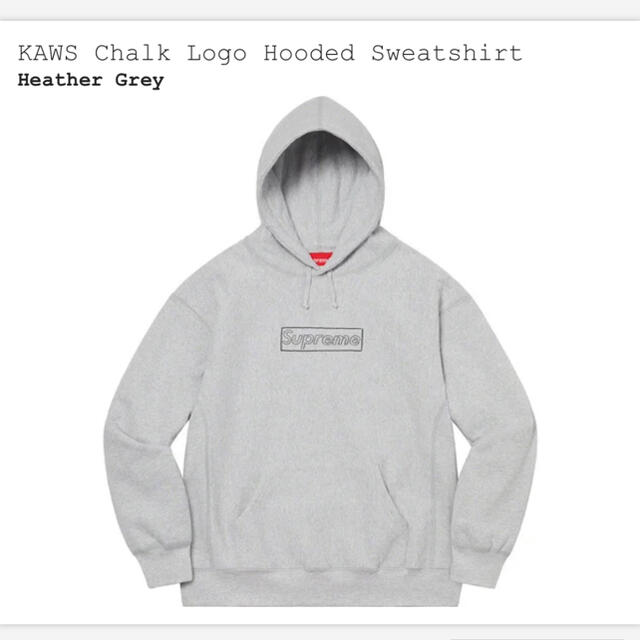 Supreme(シュプリーム)の【Ｌ】KAWS Chalk Logo Hooded Sweatshirt メンズのトップス(パーカー)の商品写真