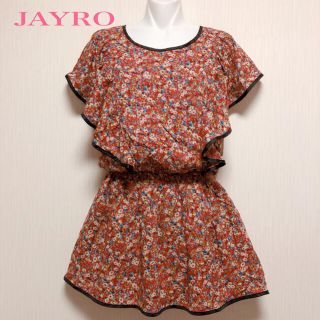 ジャイロ(JAYRO)の【SALE】美品●JAYRO●花柄チュニック●フリル●ジャイロ(チュニック)