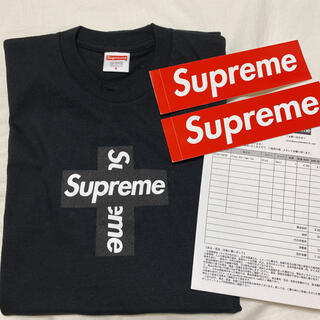 シュプリーム(Supreme)のsupreme cross box logo tee black/Sサイズ(Tシャツ/カットソー(半袖/袖なし))