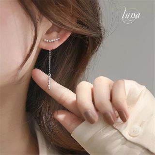 ヨンドシー(4℃)のcrystal chain pierce★S925 silver(ピアス)