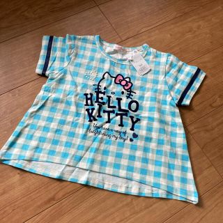 サンリオ(サンリオ)の新品！！110✩︎⡱サンリオ　キティ●Tシャツ　チェック(Tシャツ/カットソー)