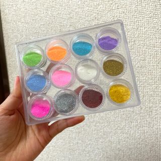 ネイル用品　グリッター　12色(ネイル用品)