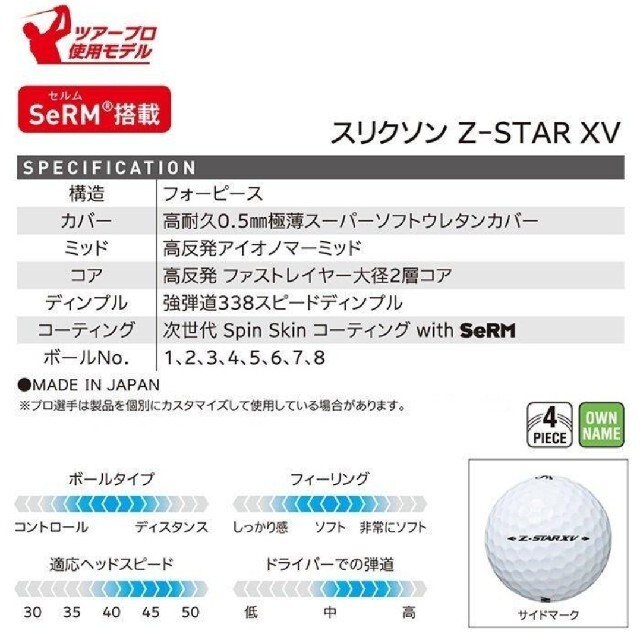 Srixon(スリクソン)のダンロップ スリクソン2021 New Z-STAR　XVホワイト  2ダース スポーツ/アウトドアのゴルフ(その他)の商品写真