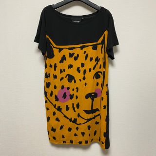 レイジーオーフ(LAZY OAF)のLAZY OAF Ｔシャツ レオパード ブラック(Tシャツ(半袖/袖なし))